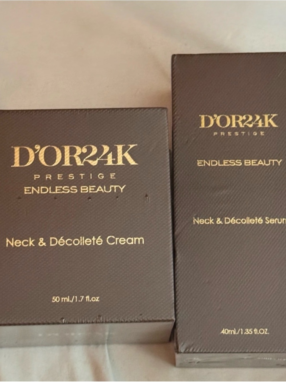New D'OR24K Prestige Neck Cream & Serum Set - Sealed (Retails $3900)